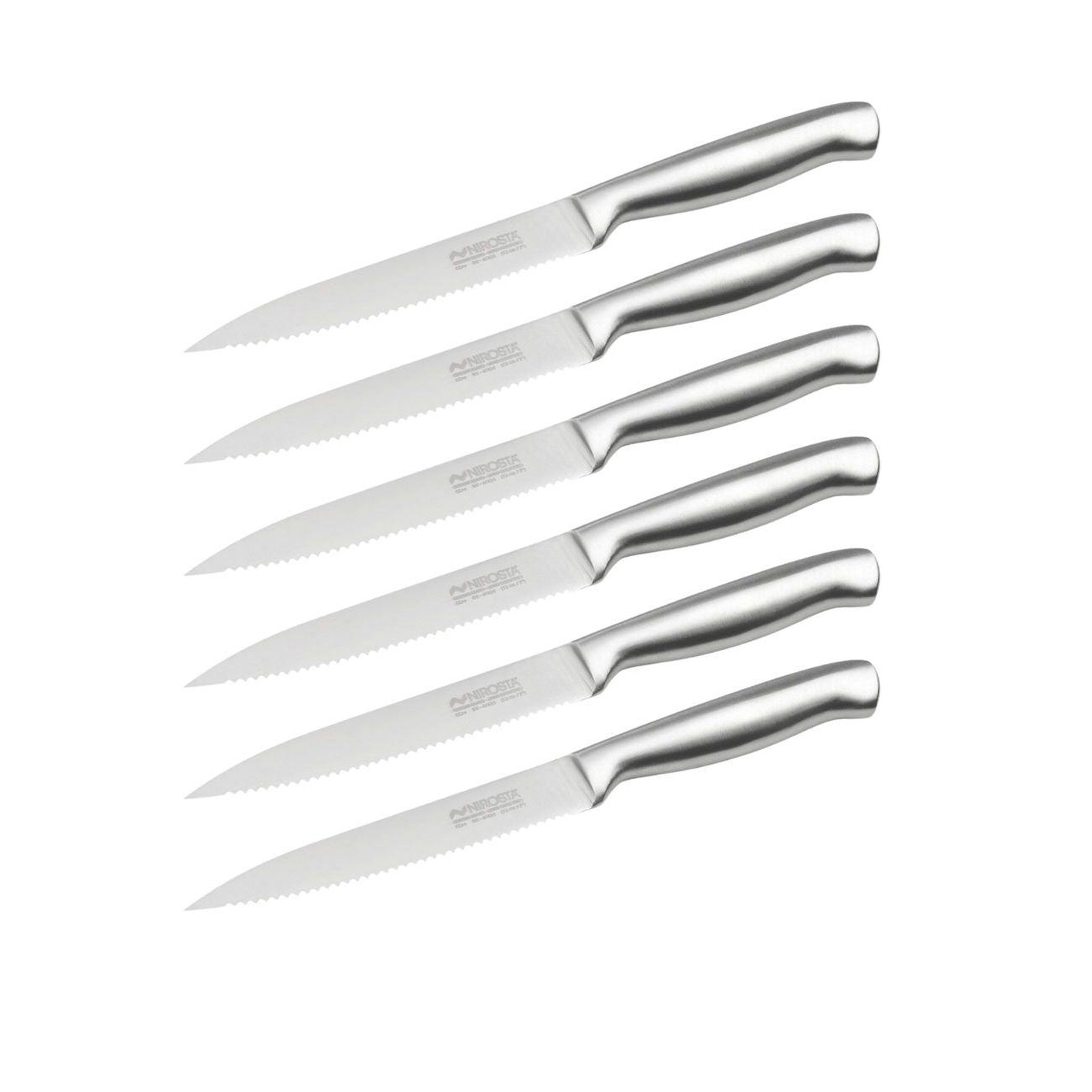 NIROSTA Set de 6 couteaux de qualité 24 cm en inox nirosta fit