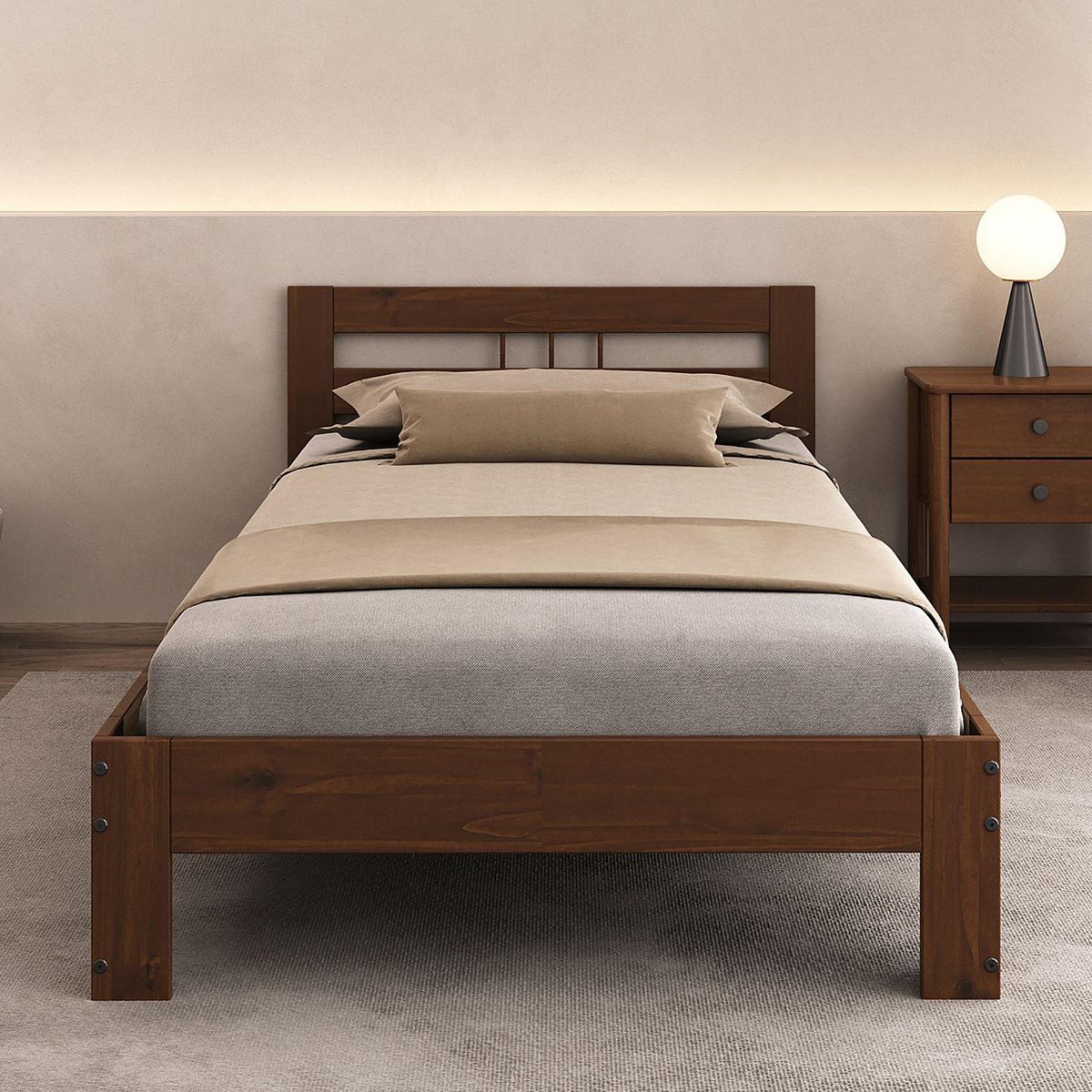 IDIMEX Lit en pin THEO, 3 tailles et 3 coloris disponibles