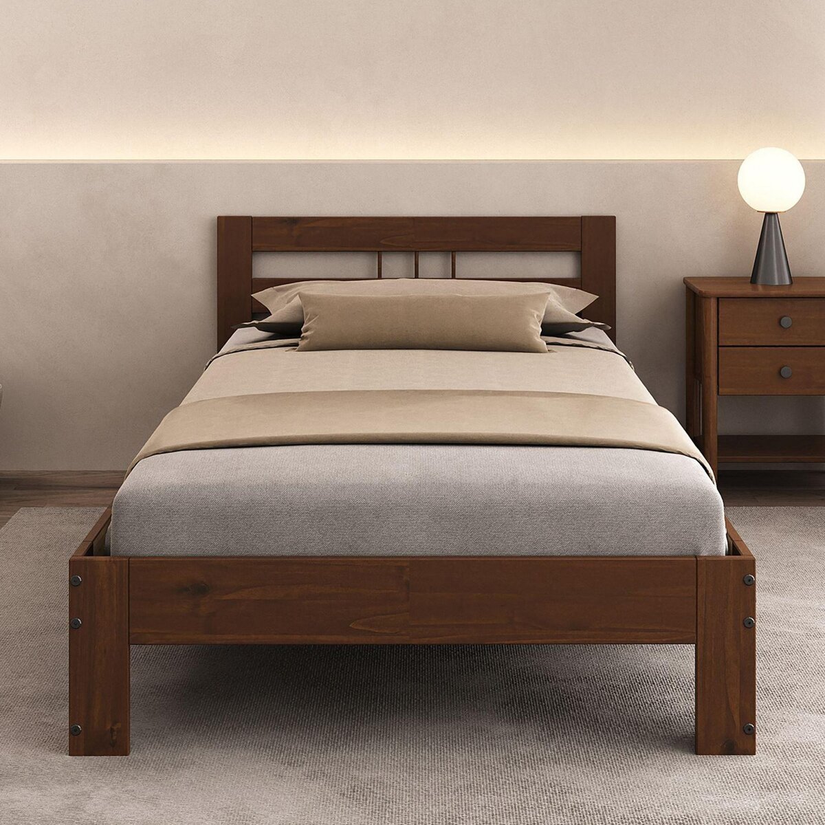 IDIMEX Lit en pin THEO, 3 tailles et 3 coloris disponibles