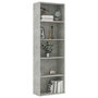 Voir la diapositive 3 : VIDAXL Bibliotheque a 5 niveaux Gris beton 60x30x189cm Bois ingenierie