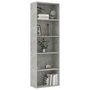 Voir la diapositive 3 : VIDAXL Bibliotheque a 5 niveaux Gris beton 60x30x189cm Bois ingenierie