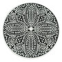 Voir la diapositive 3 : Paris Prix Table Basse Ronde  Flower  66cm Noir & Blanc