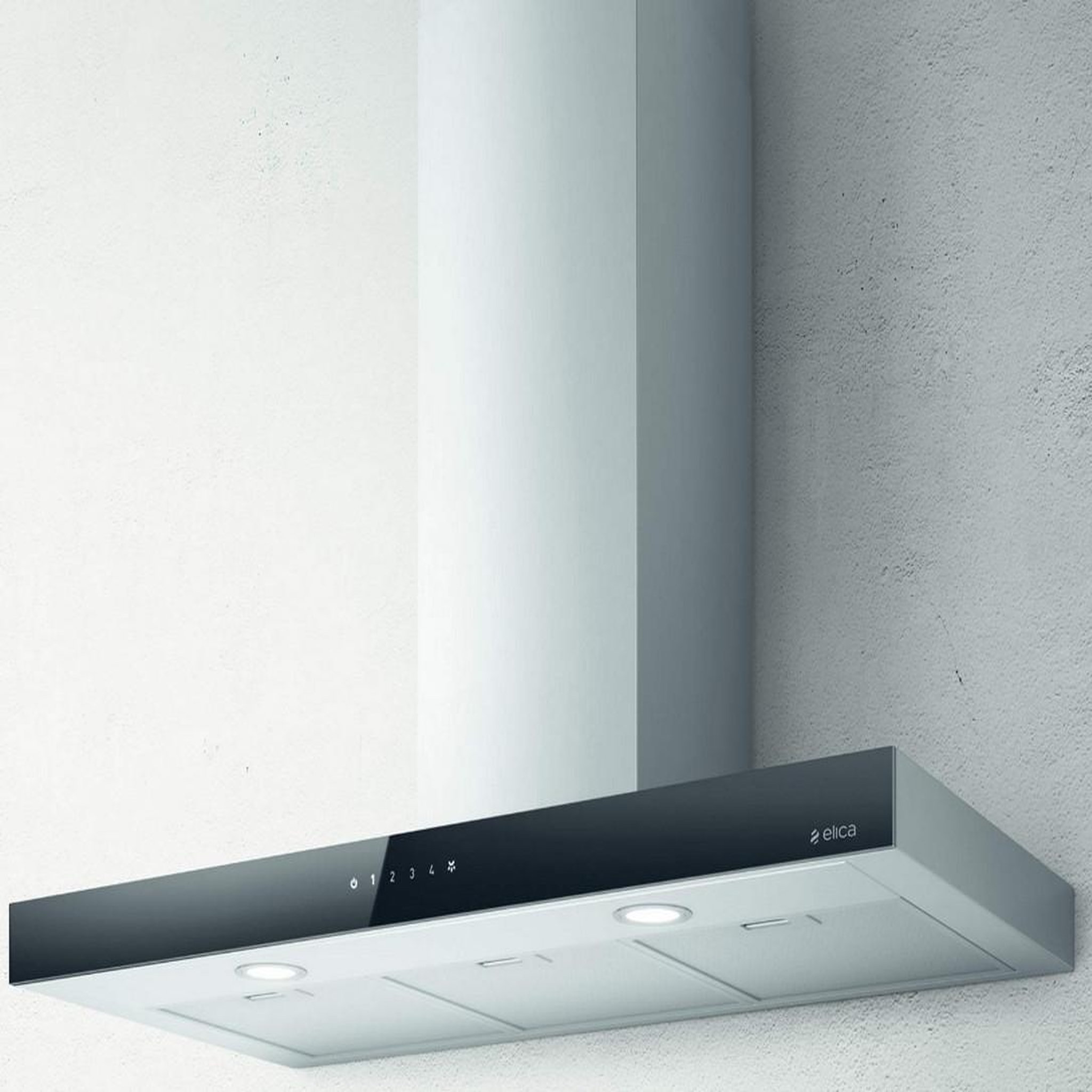 ELICA Hotte décorative murale 90cm 69db 581m3/h noir/inox - prf0104626a