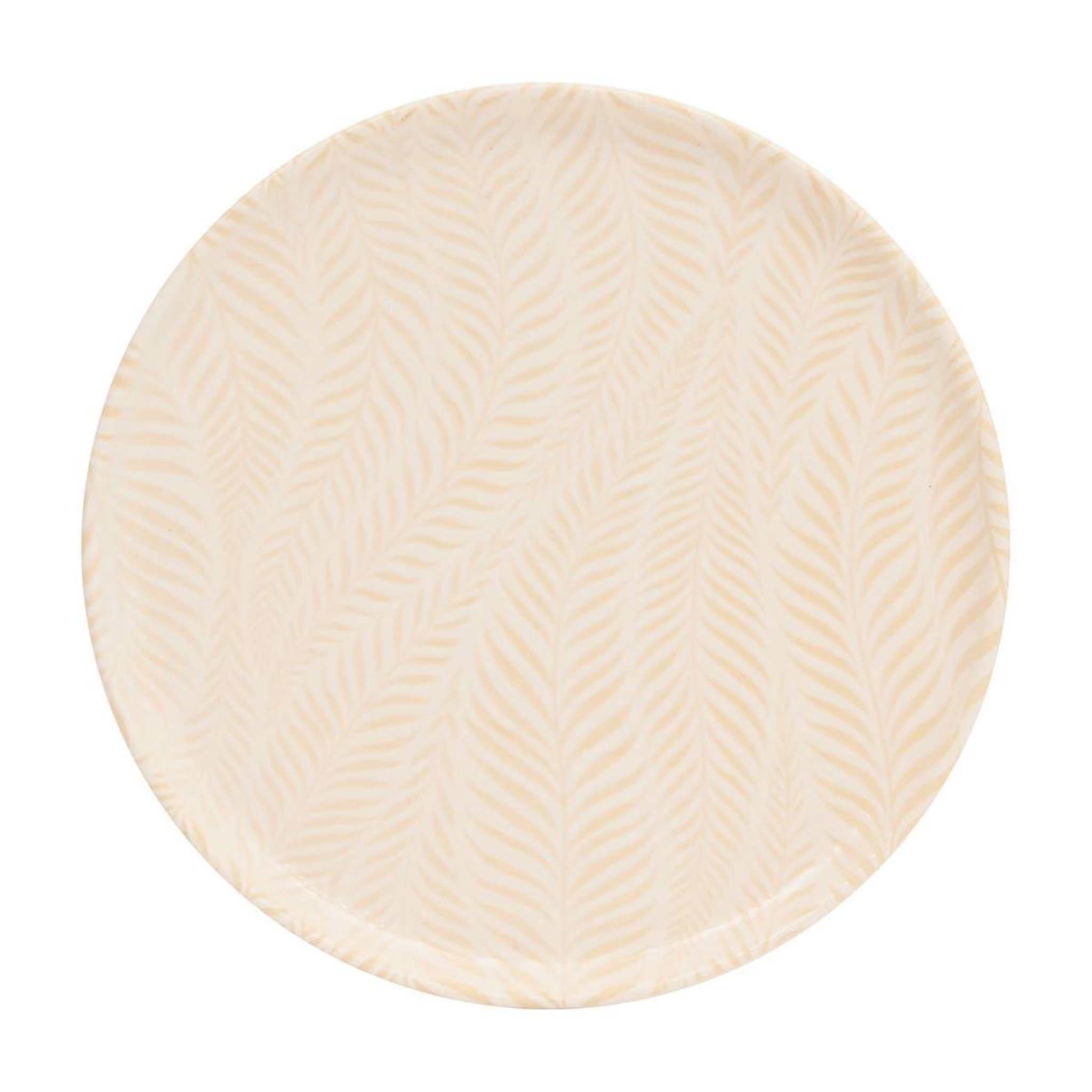 SECRET DE GOURMET Lot de 6 assiettes à dessert  gina  22cm crème