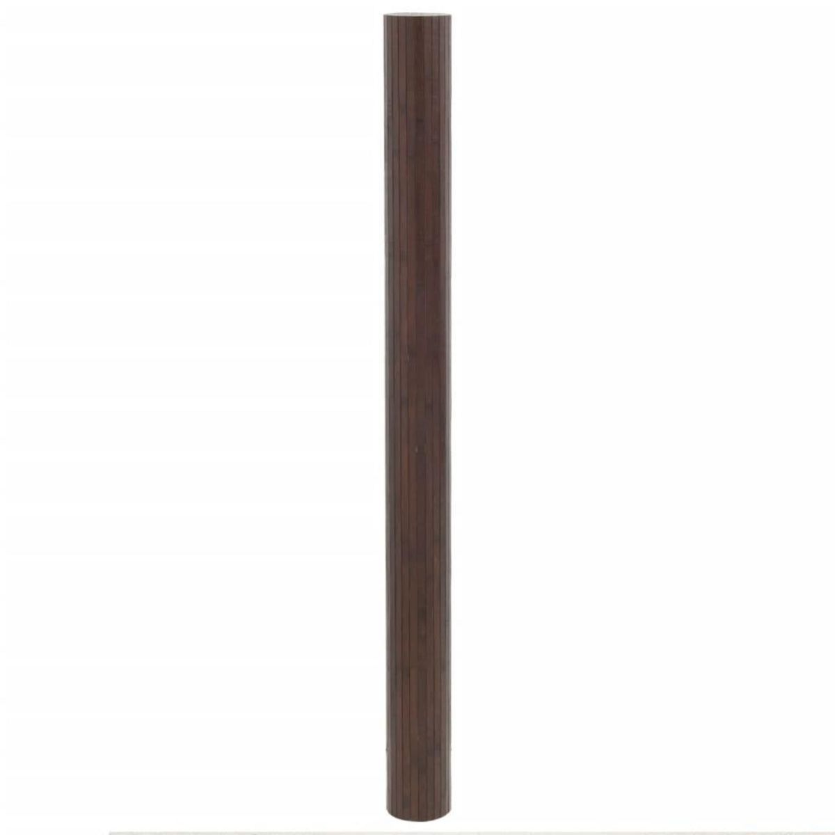 VIDAXL Tapis rectangulaire marron fonce 80x500 cm bambou