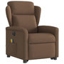 Voir la diapositive 4 : VIDAXL Fauteuil inclinable de massage electrique Marron Tissu