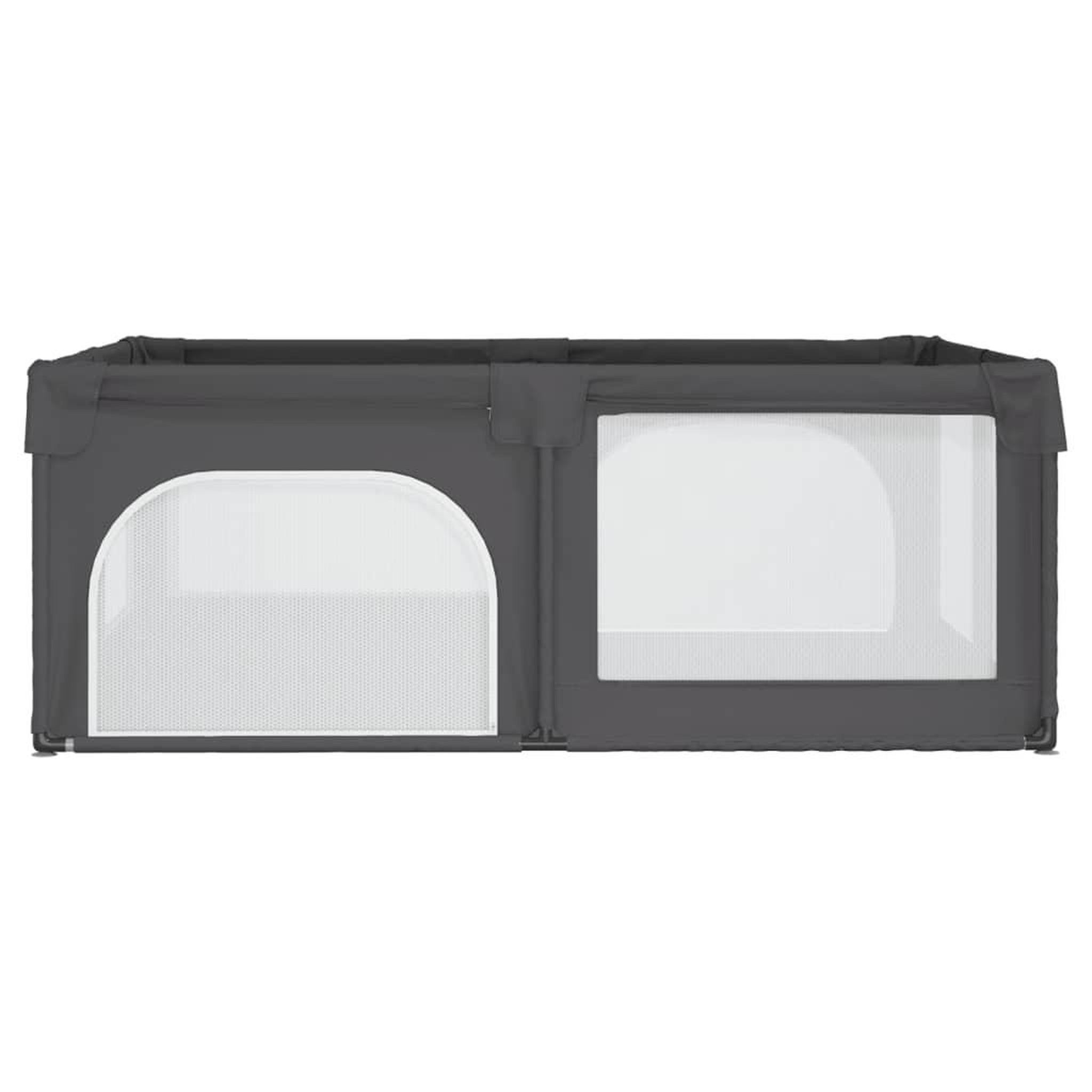 Voir la diapositive 4 : VIDAXL Parc pour bebe avec 2 portes Gris fonce Tissu Oxford