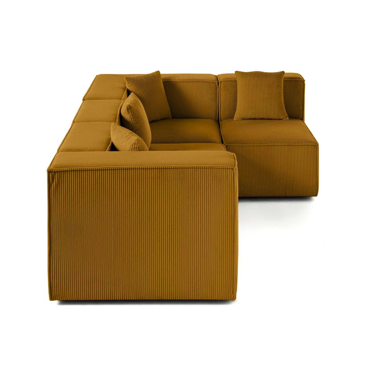 LISA DESIGN Arty - canapé modulable d'angle droit 4 places - en velours côtelé