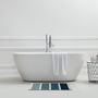 Voir la diapositive 2 : GUY LEVASSEUR Tapis de bain déco à rayures en polycoton 60x120cm