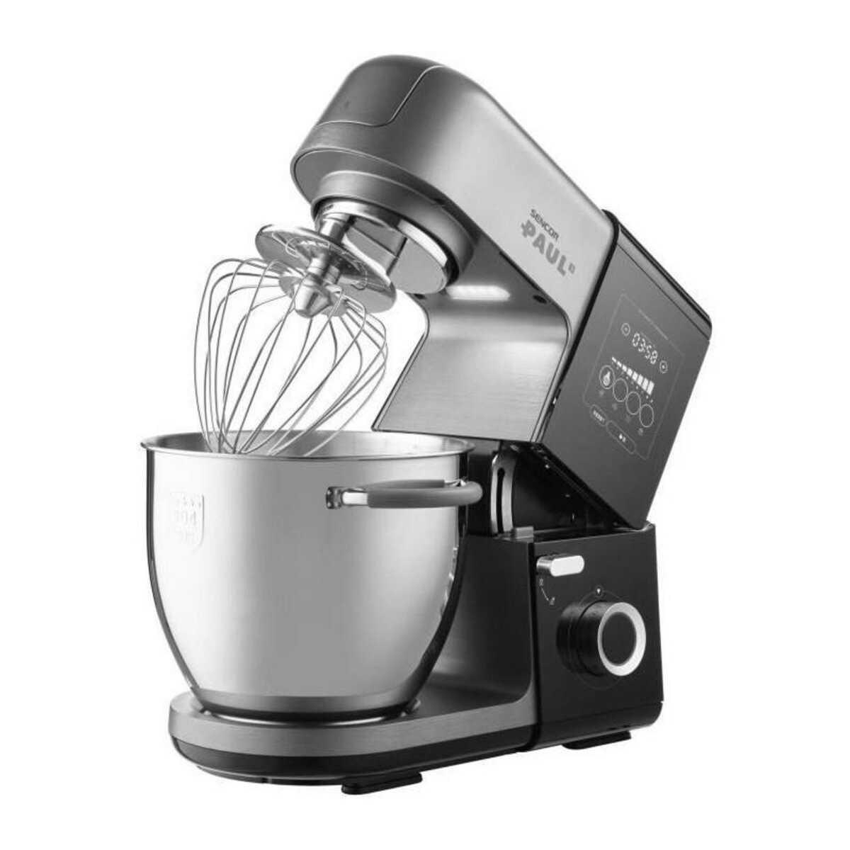 SENCO Robot pâtissier multifonction - SENCOR - STM 8970 PAUL 3 - 1800 W - Noir / Acier