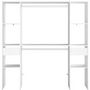 Voir la diapositive 3 : MARKET24 Kit dressing ARTIC EKIPA - Décor mélaminé blanc - 2 penderies + 2 tiroirs - L176 x P40 x H180 cm -Fabriqué en France