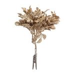 ATMOSPHERA Sujet de Noël  Fleur Paillettes  15cm Or