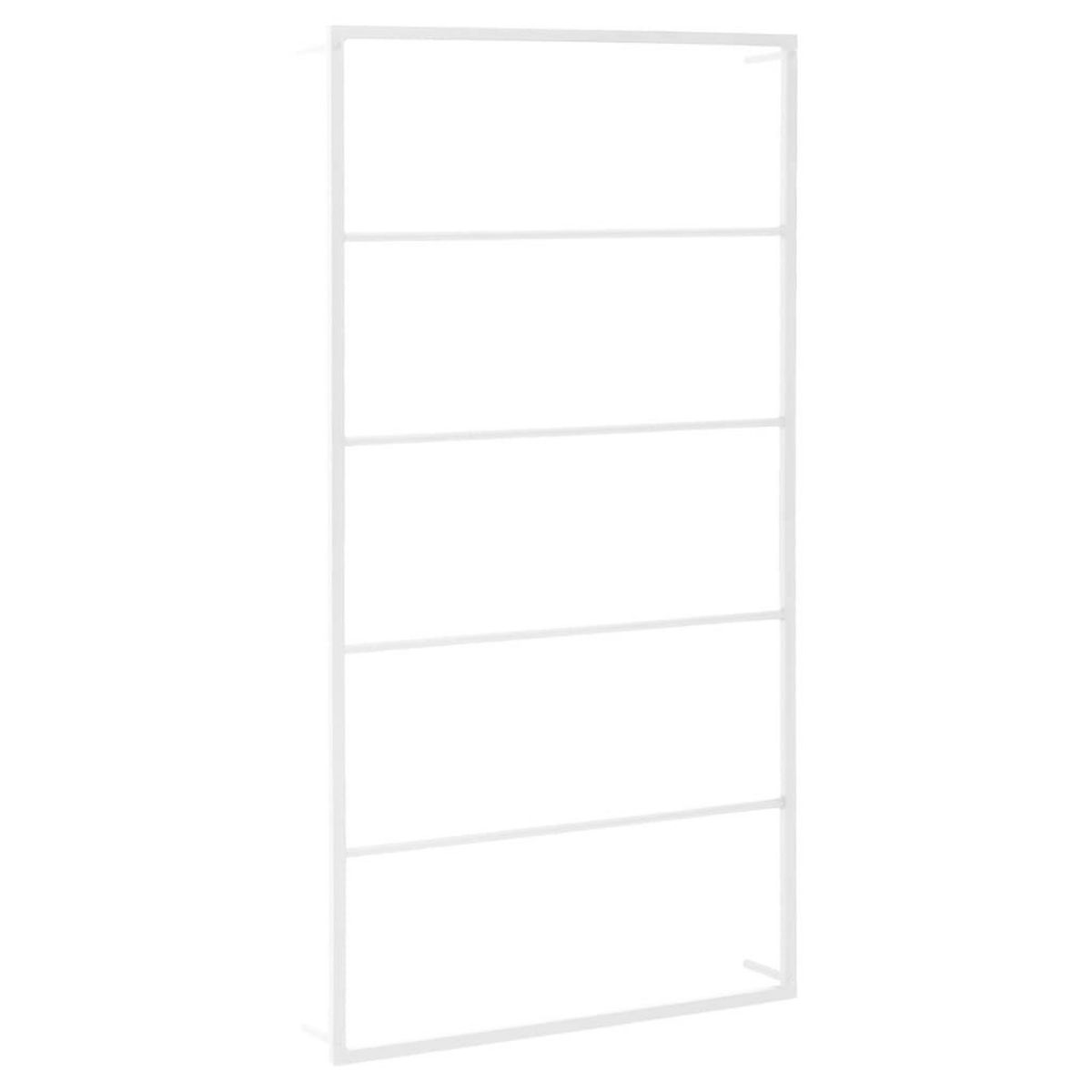 VIDAXL Porte-serviette Blanc 60x10x116 cm Acier