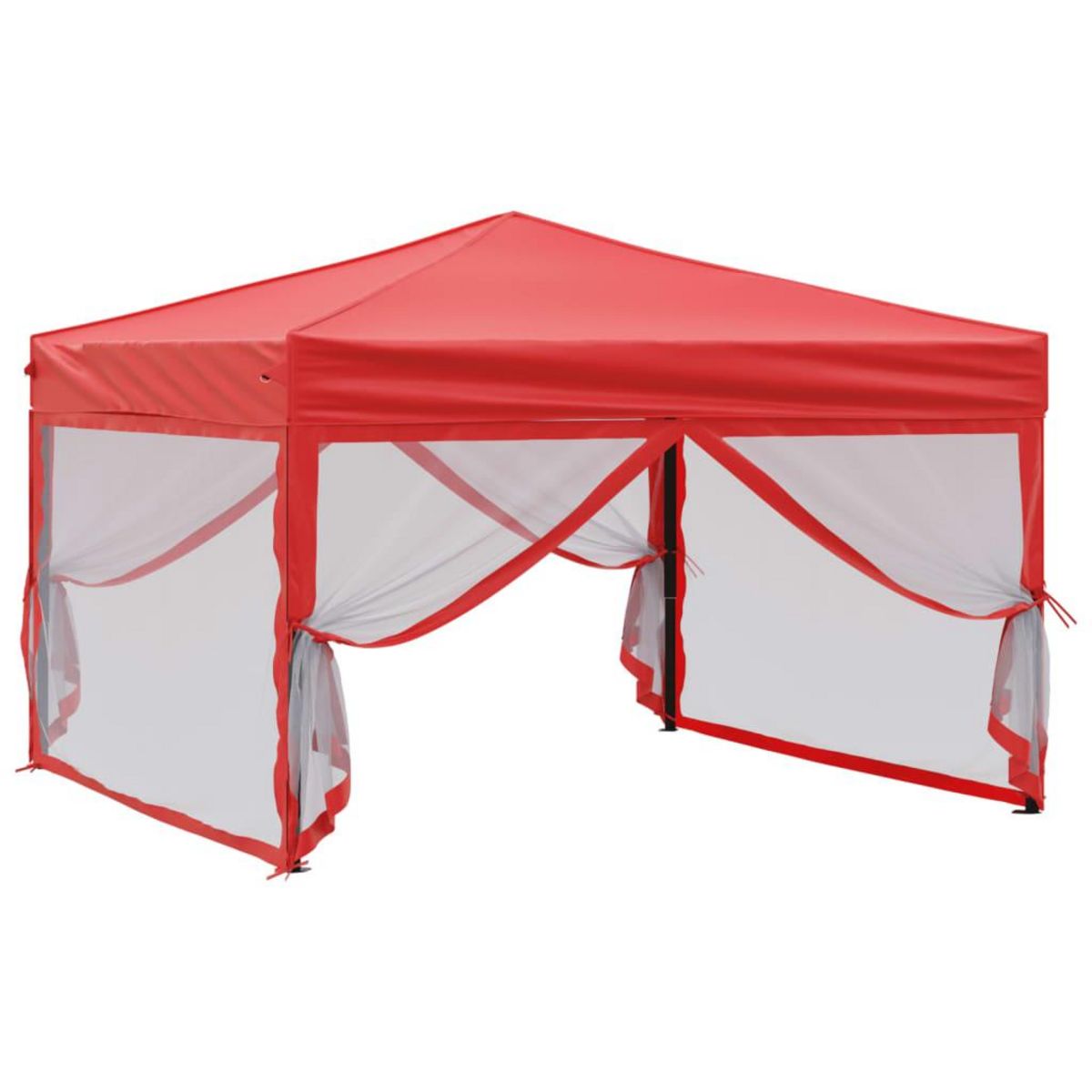 VIDAXL Tente de reception pliable avec parois Rouge 3x3 m