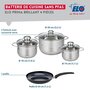 Voir la diapositive 2 : ELO Ensemble de 1 Poêle de cuisson 24 cm et 3 faitouts 14, 16 et 20 cm Elo Prima Brillant
