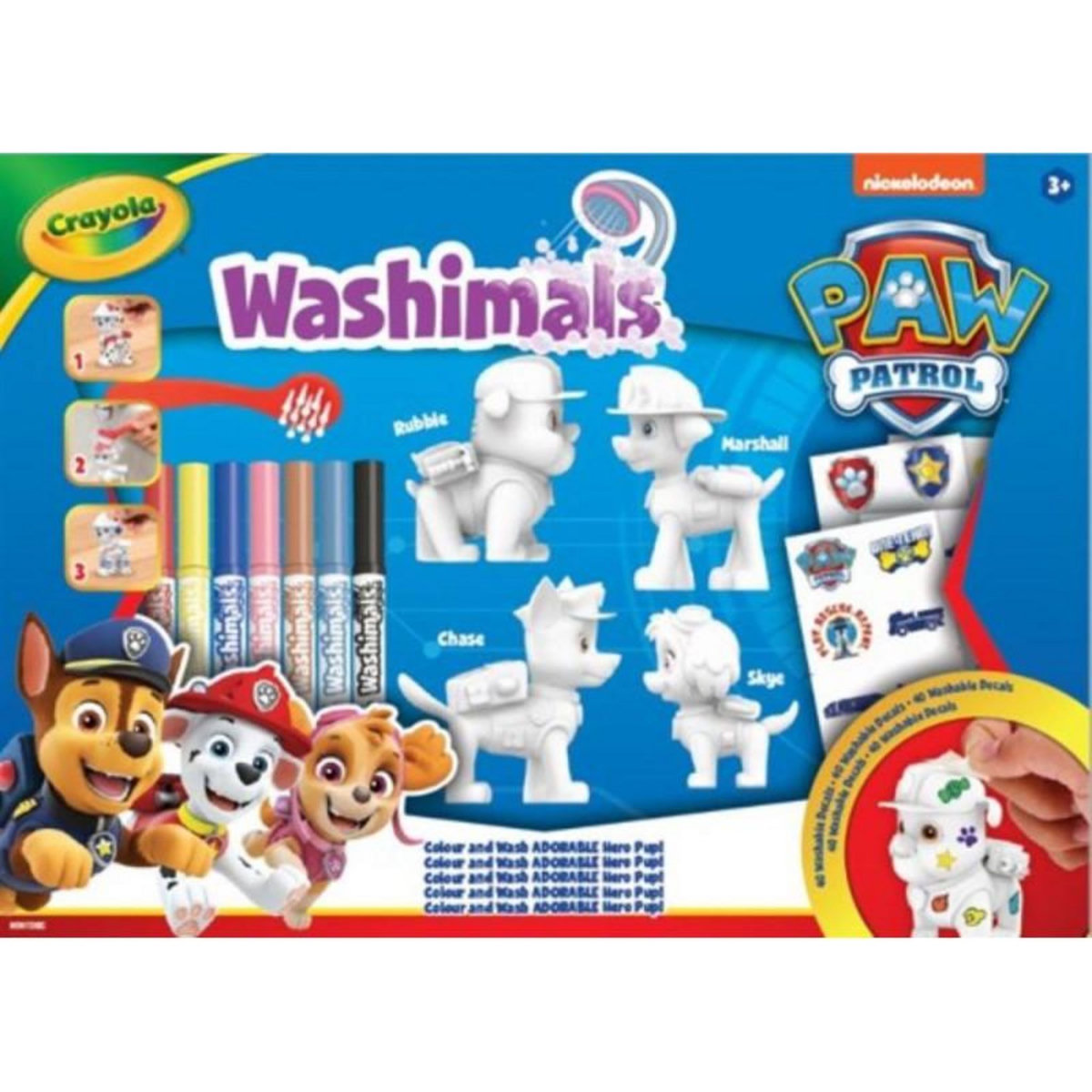 Crayola Jeu créatif Crayola Washimals Coffret 4 animaux Paw Patrol Pat'Patrouille