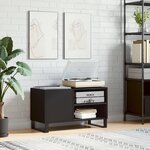 VIDAXL Armoire a disques noir 85x38x48 cm bois d'ingenierie