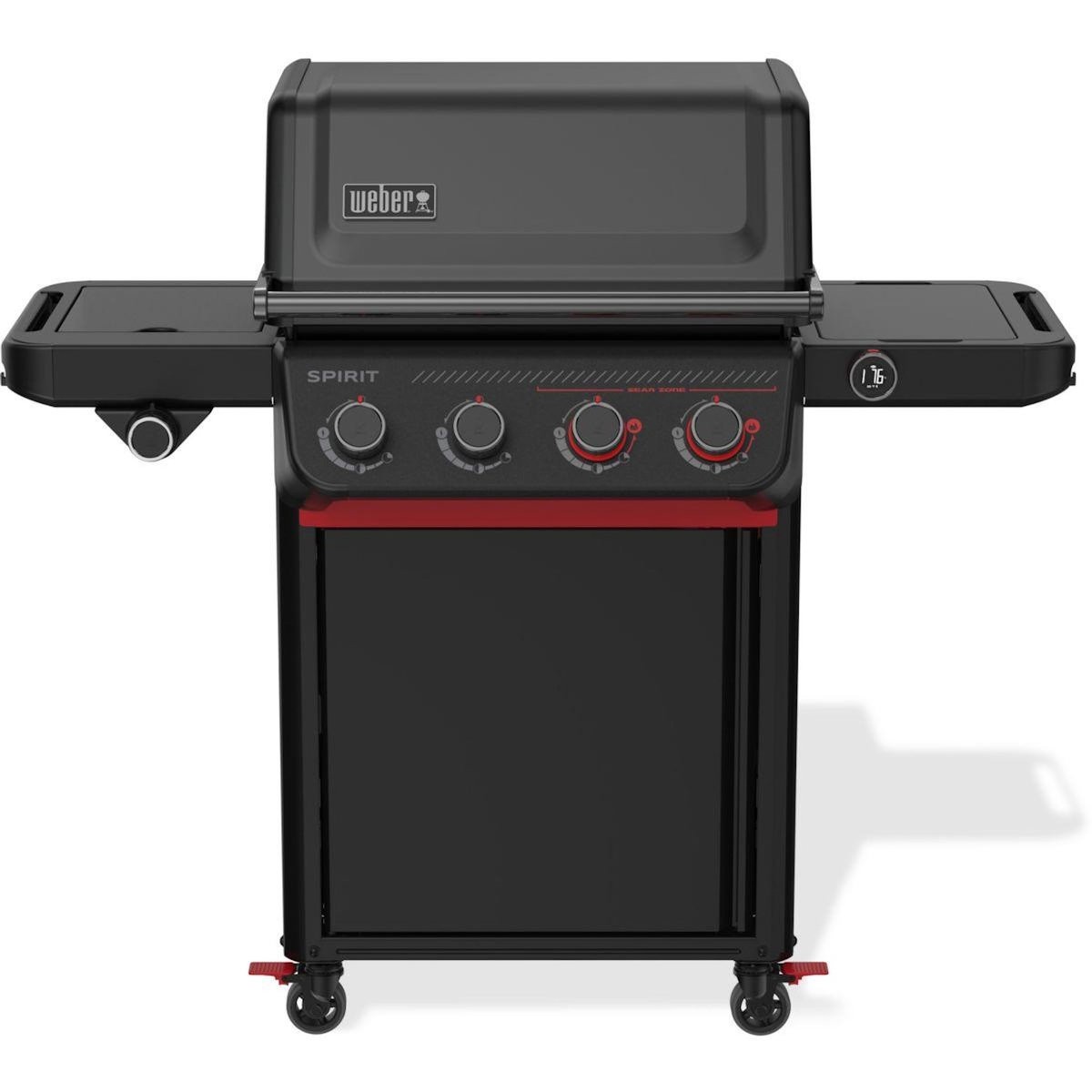 Weber Barbecue gaz Gaz Spirit EPX-435R Stealth, sur chariot, 5 brûleurs dont 1 latéral, surface de cuisson 61 x 45