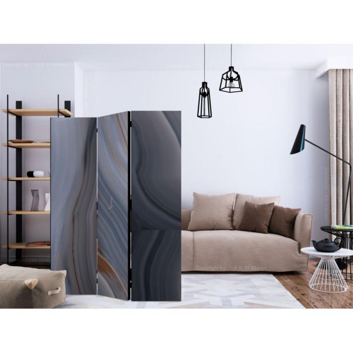 Paris Prix Paravent 3 Volets  Sea Current  135x172cm