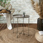 Voir la diapositive 4 : Paris Prix Table d'Appoint en Métal  Sienna  50cm Beige