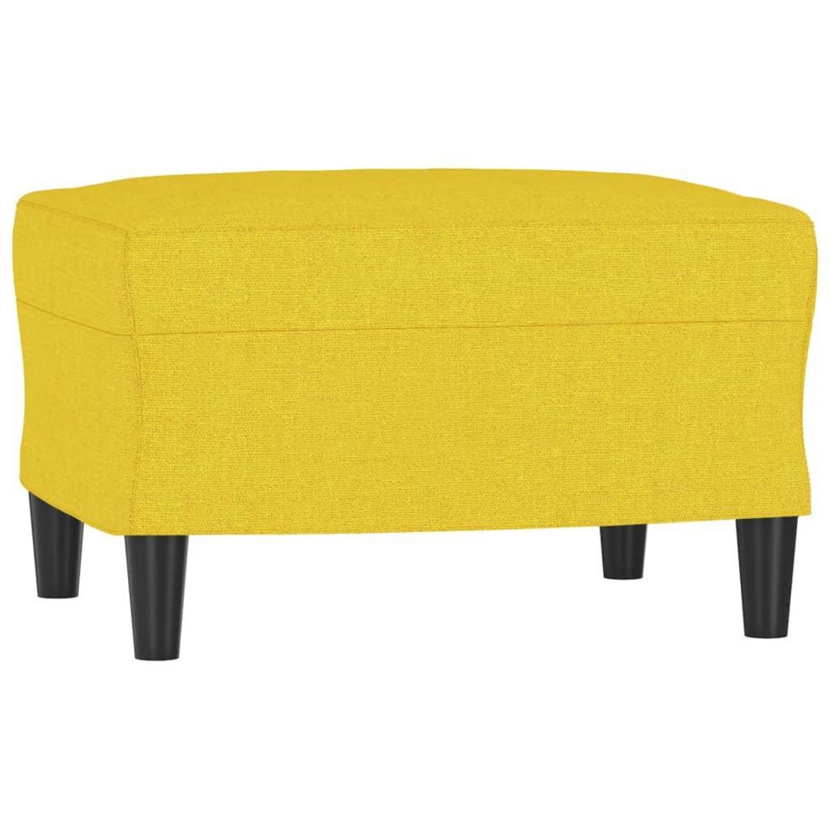 VIDAXL Fauteuil avec repose-pied Jaune clair 60 cm Tissu