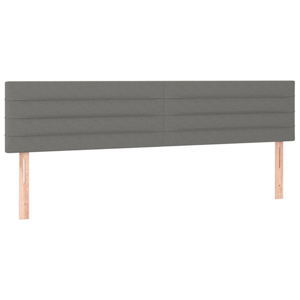 VIDAXL Tete de lit a LED Gris fonce 160x5x78/88 cm Tissu