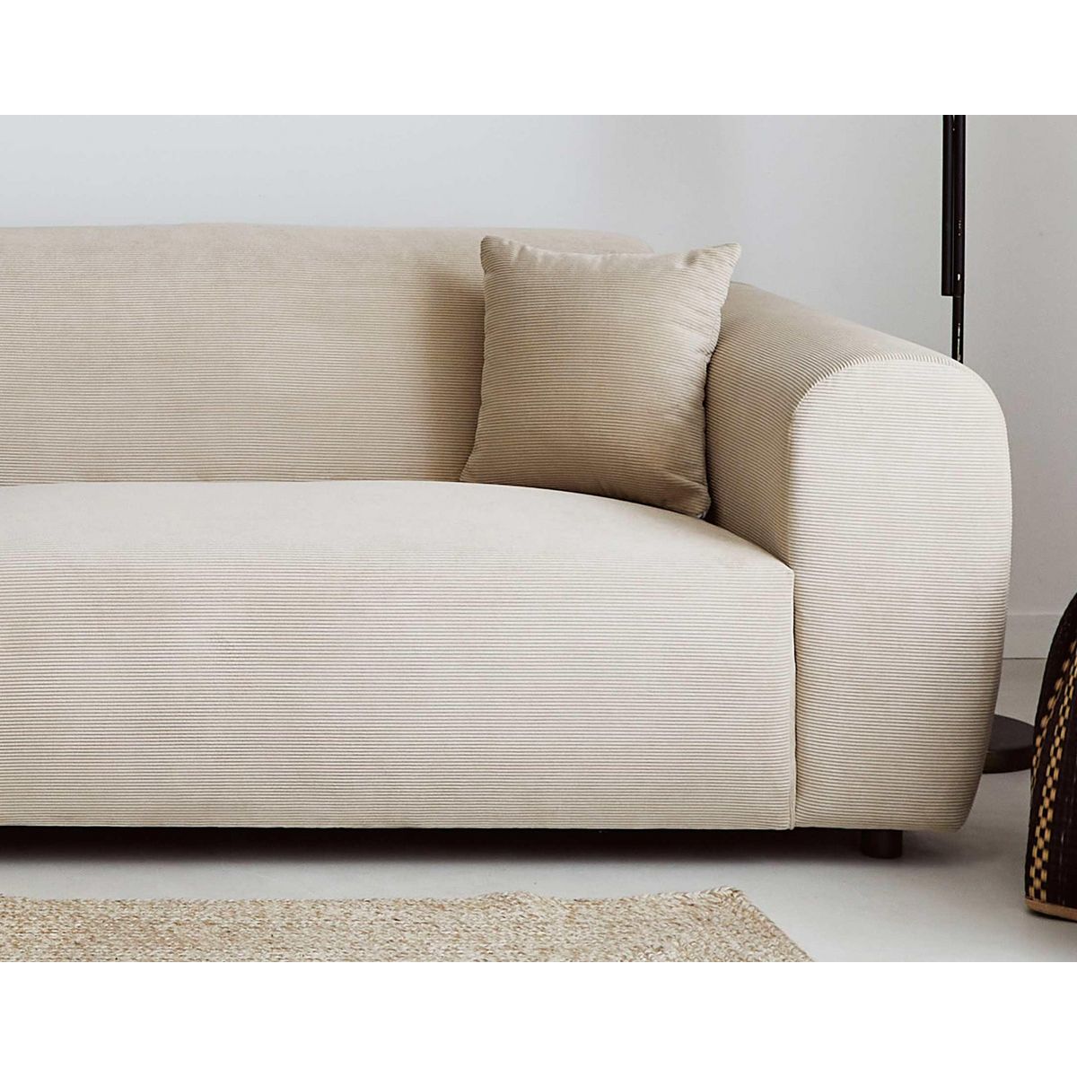 LISA DESIGN Aumance - canapé d'angle gauche 4 places - en velours côtelé