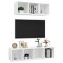 Voir la diapositive 3 : VIDAXL Ensemble de meuble TV 2 pcs Blanc Bois d'ingenierie
