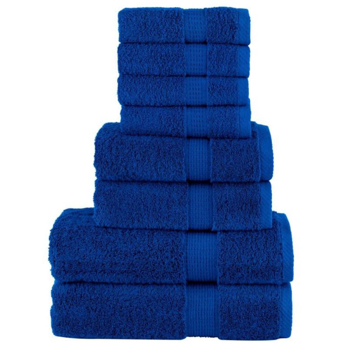 VIDAXL Ensemble de serviettes de qualité supérieure SOLUND 8 pcs bleu