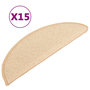 Voir la diapositive 2 : VIDAXL Tapis de marches d'escalier 15 pcs Creme 56x17x3 cm