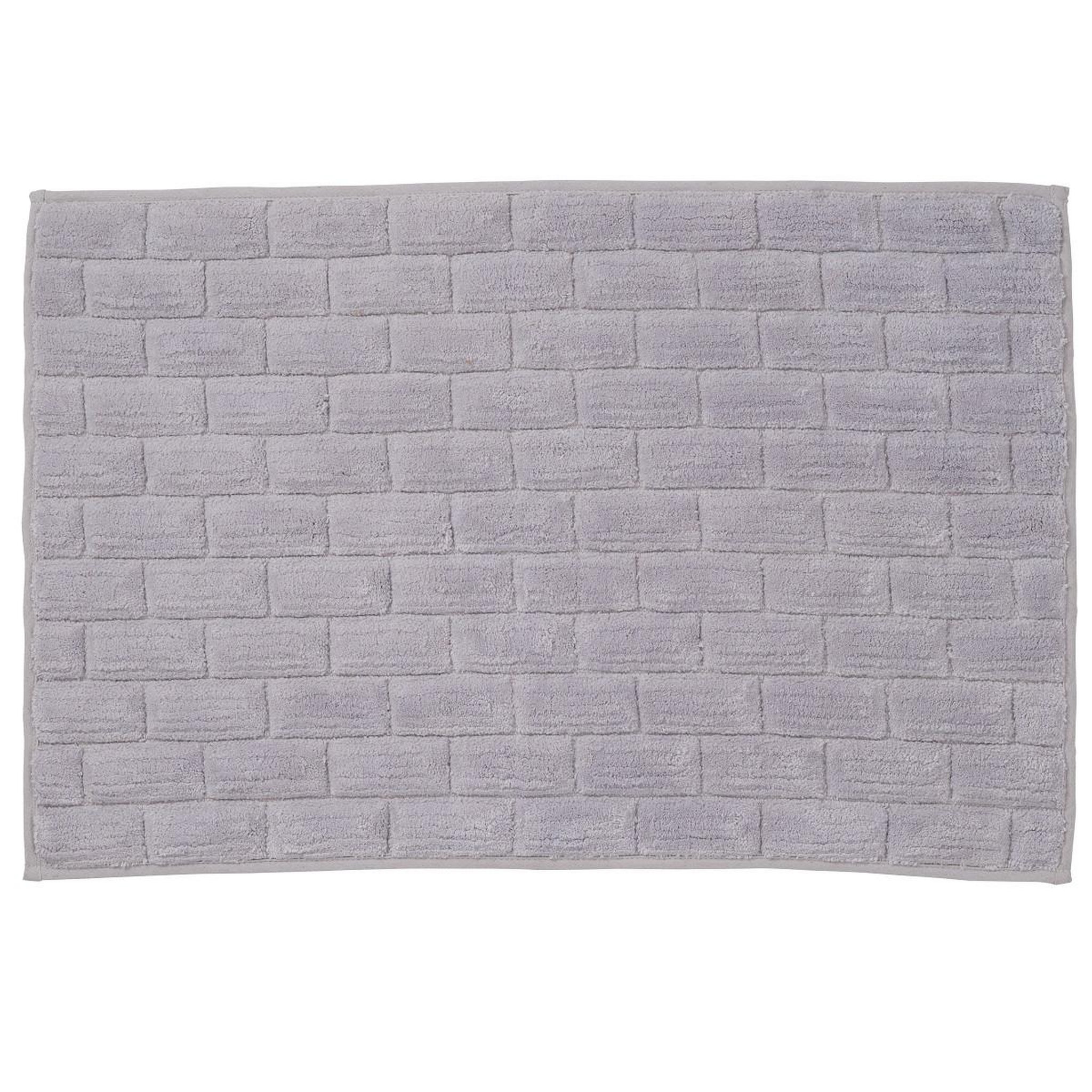 GUY LEVASSEUR Tapis de bain déco brique en coton 50x80cm