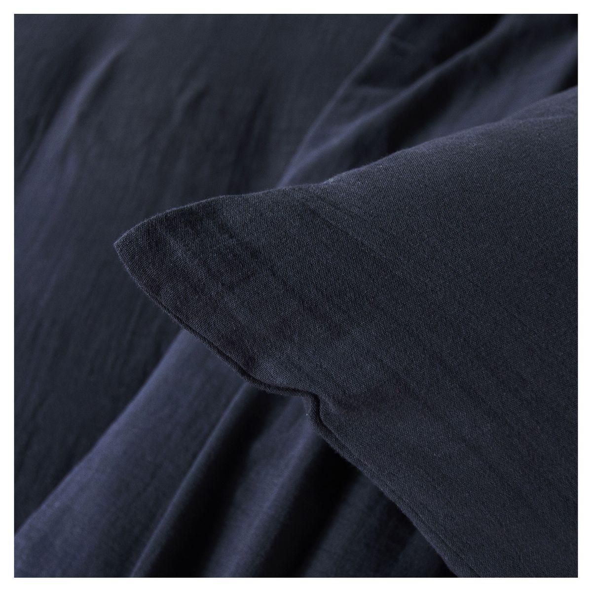 TODAY Parure housse de couette unie en gaze de coton SOWETO