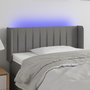 Voir la diapositive 1 : VIDAXL Tete de lit a LED Gris fonce 103x16x78/88 cm Tissu