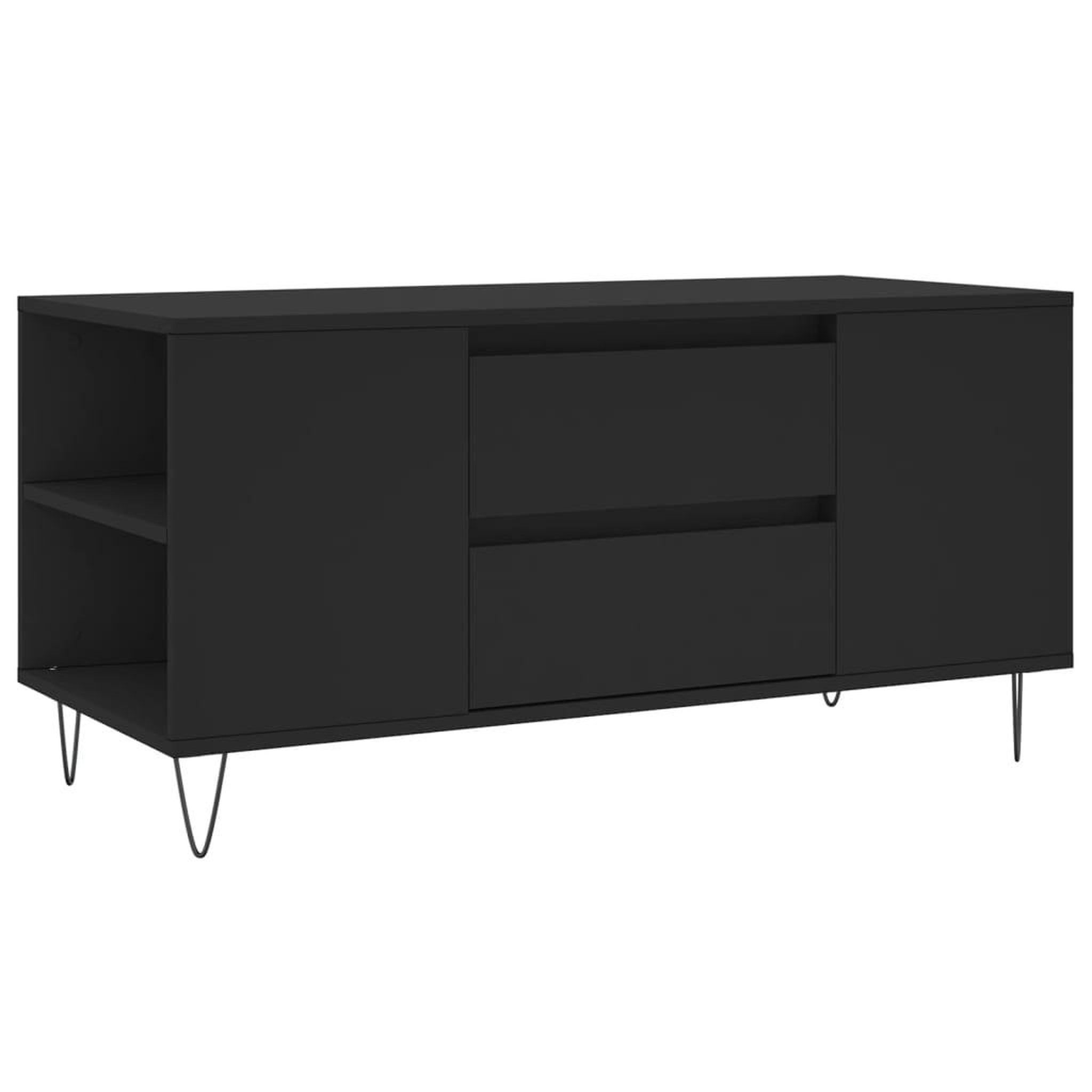 Voir la diapositive 2 : VIDAXL Table basse noir 102x44,5x50 cm bois d'ingenierie