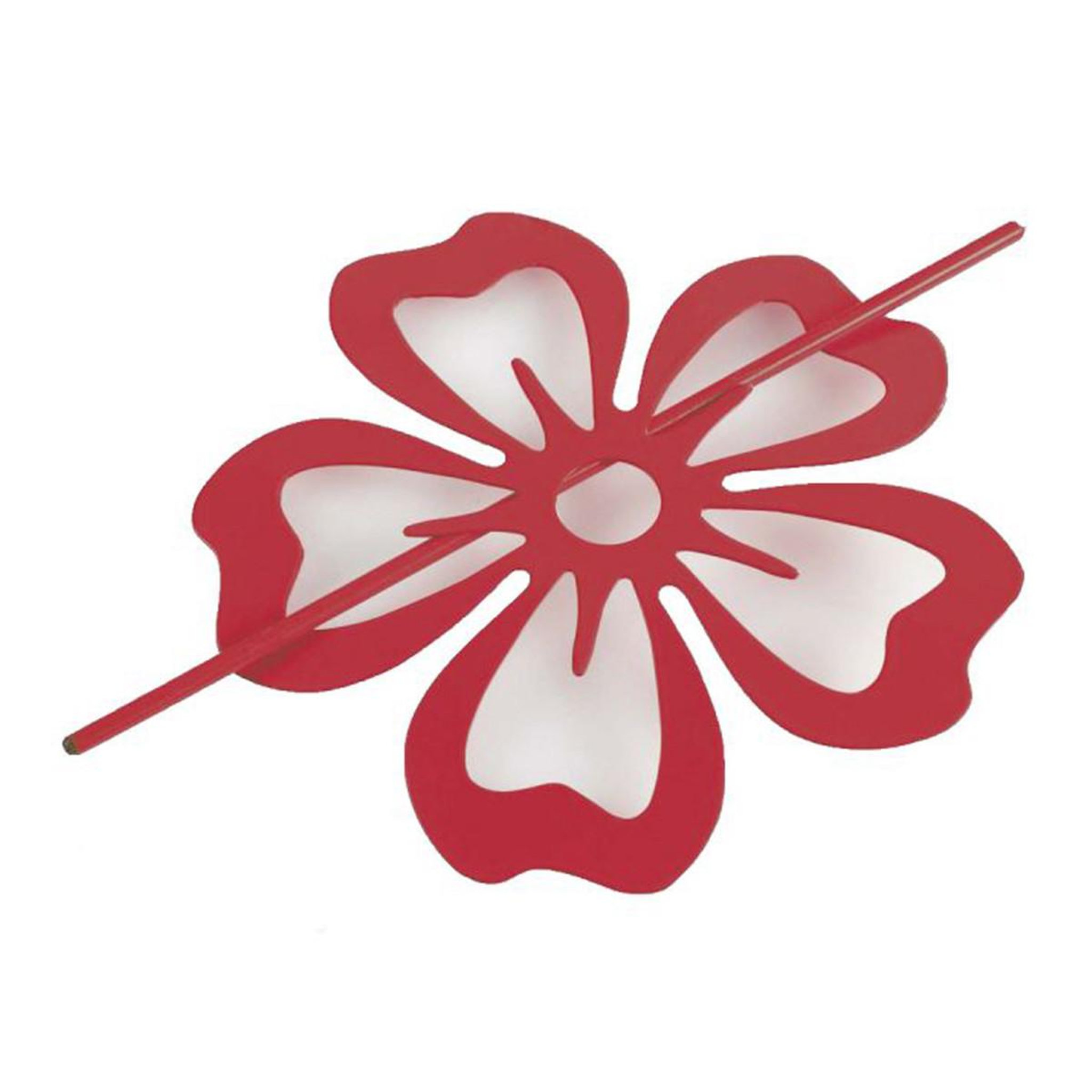 Douceur d'Intérieur Embrasse de rideau broche  pétaly  15cm rouge