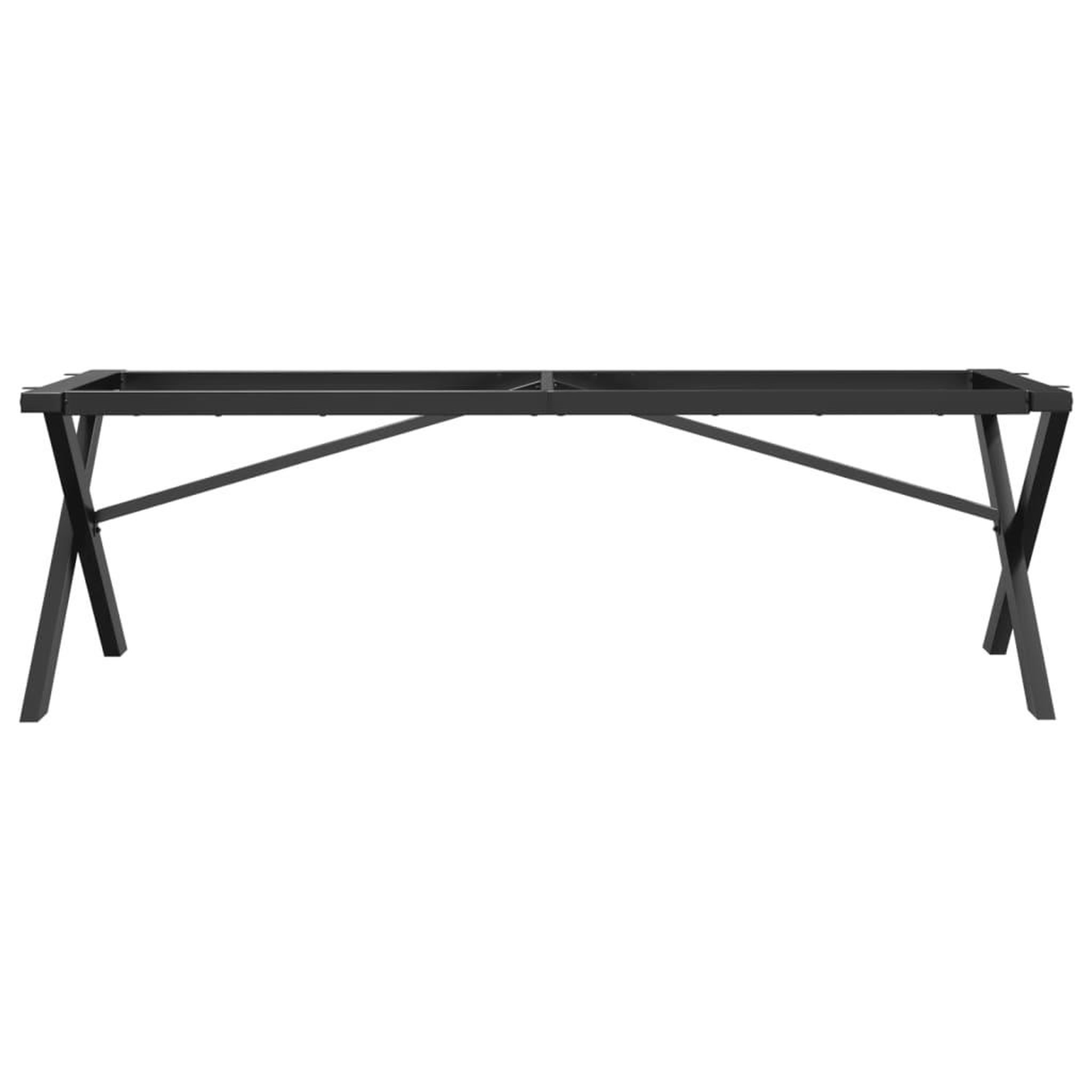 Voir la diapositive 4 : VIDAXL Pieds de table basse cadre en X 140x30x43 cm acier