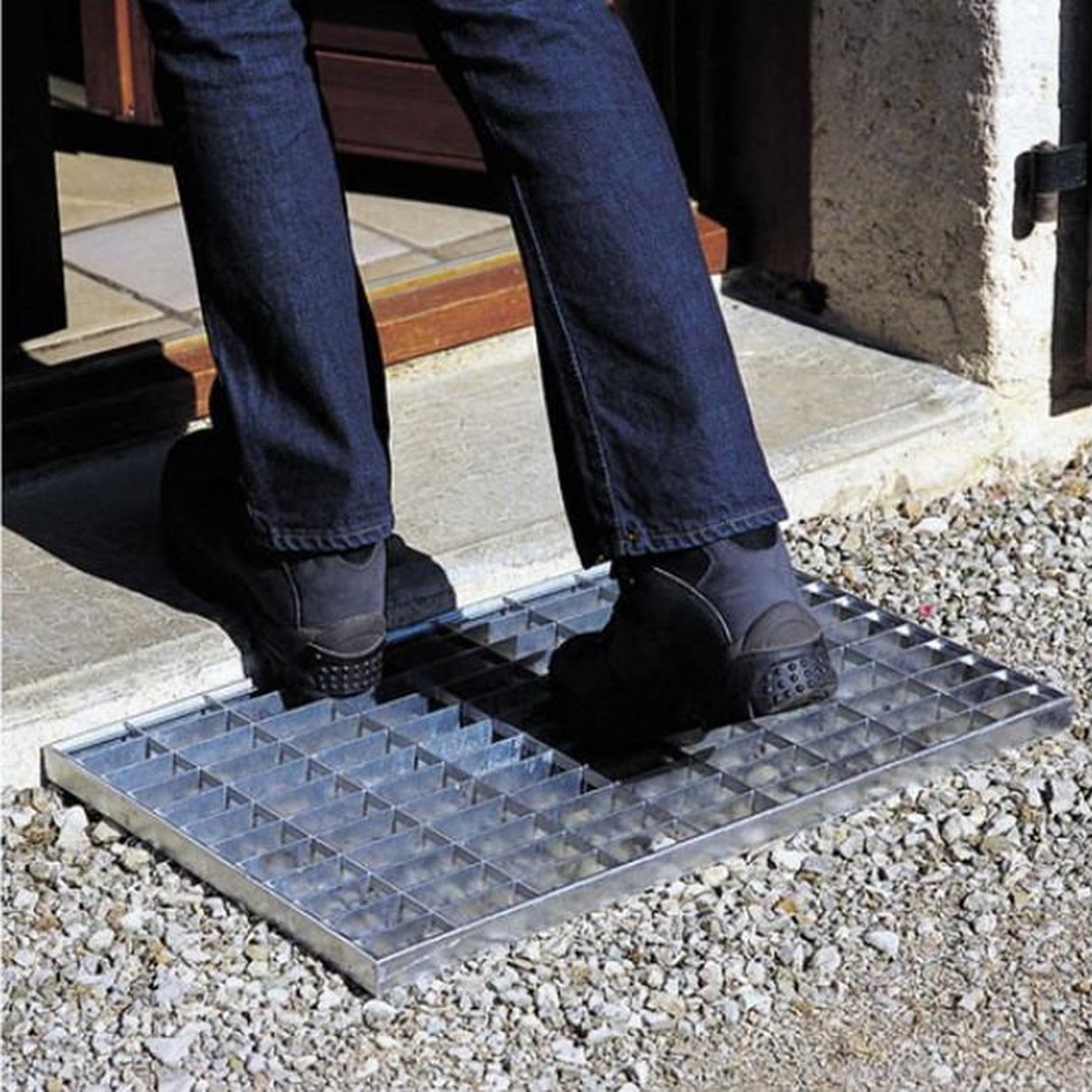 Voir la diapositive 2 : Id mat Tapis grille metallique 40x60cm - GRILLEMETAL 4060_L