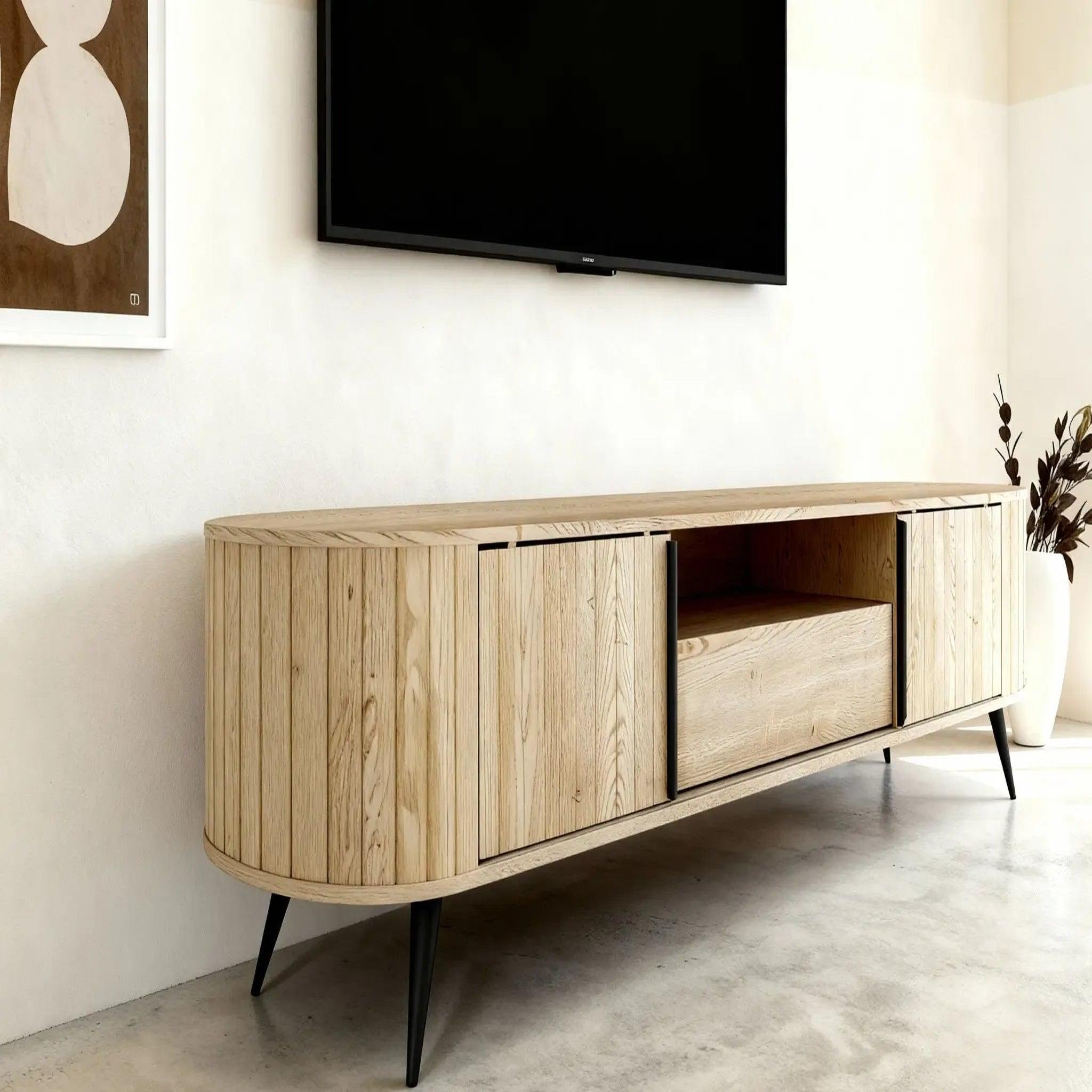 Voir la diapositive 3 : CASANOVA PARIS Leia - meuble tv en chêne cremona 196cm