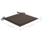 Voir la diapositive 6 : VIDAXL Coussins de chaise jardin lot de 4 taupe 40x40x3cm tissu oxford