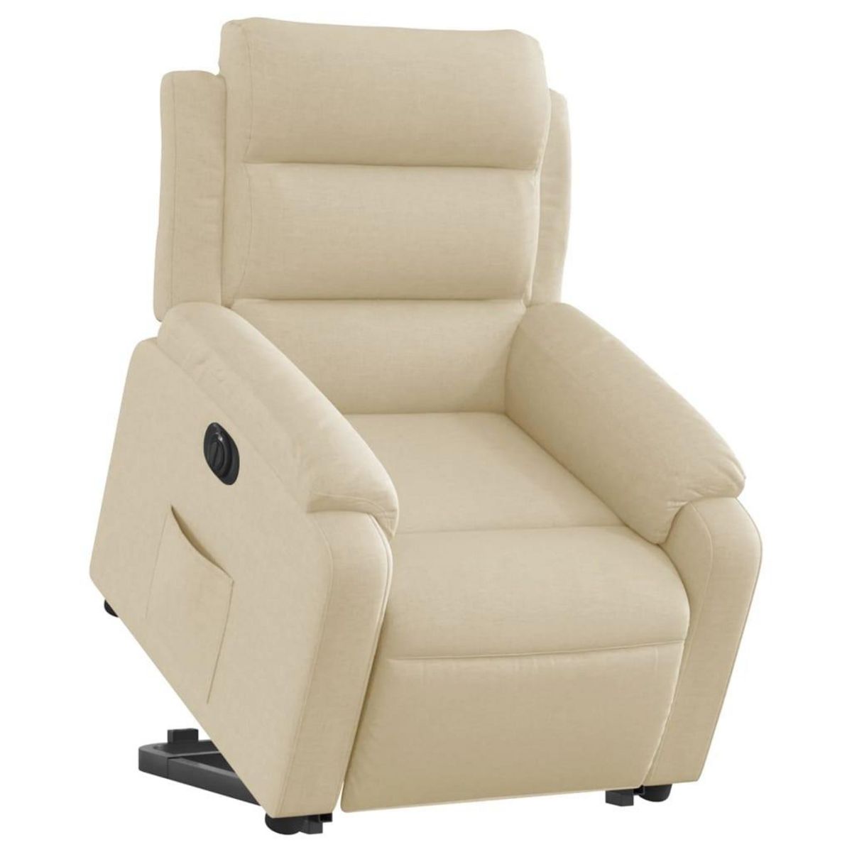 VIDAXL Fauteuil inclinable electrique creme tissu