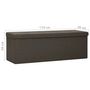 Voir la diapositive 6 : VIDAXL Banc de rangement pliable Marron fonce Faux lin