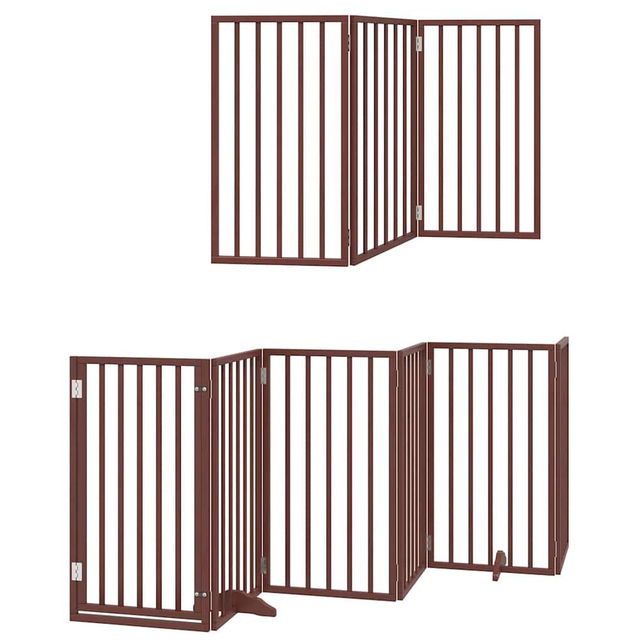 Voir la diapositive 6 : VIDAXL Barriere pour chien porte pliable 15 panneaux bois de peuplier
