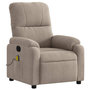 Voir la diapositive 3 : VIDAXL Fauteuil inclinable de massage taupe tissu microfibre