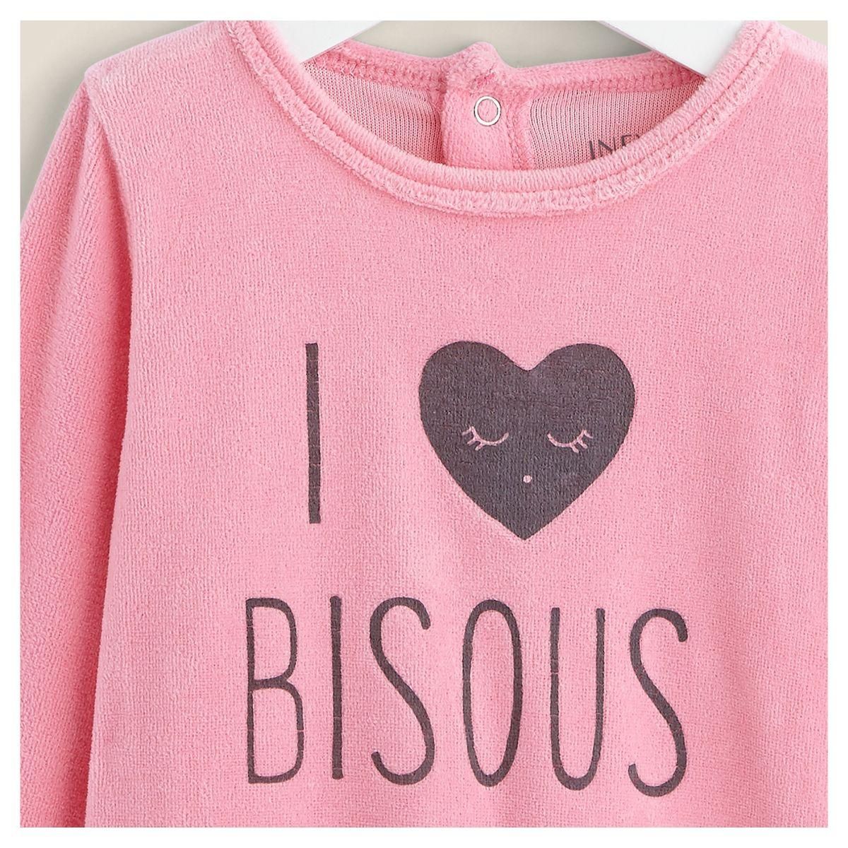 IN EXTENSO Dors bien velours bisous bébé fille