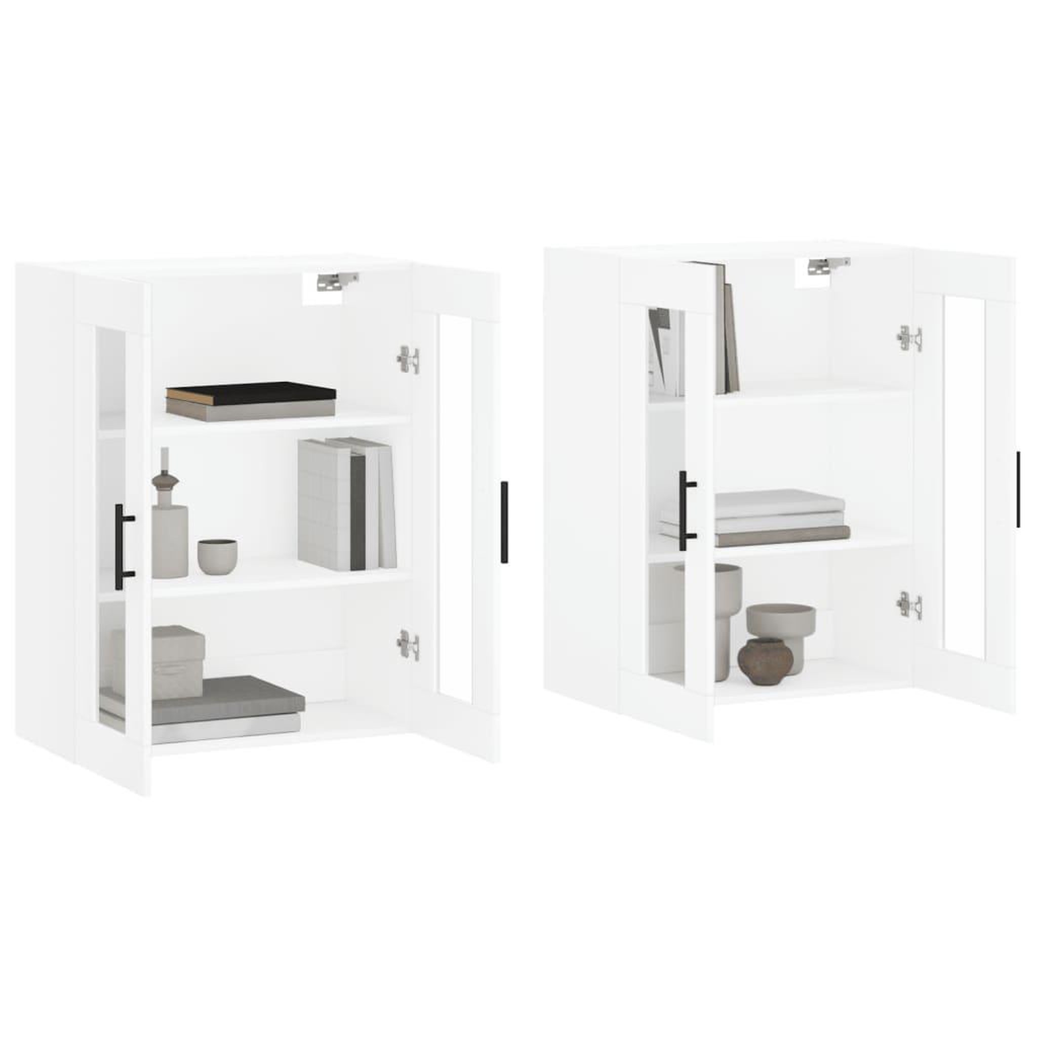 Voir la diapositive 3 : VIDAXL Armoires murales 2 pcs blanc bois d'ingenierie