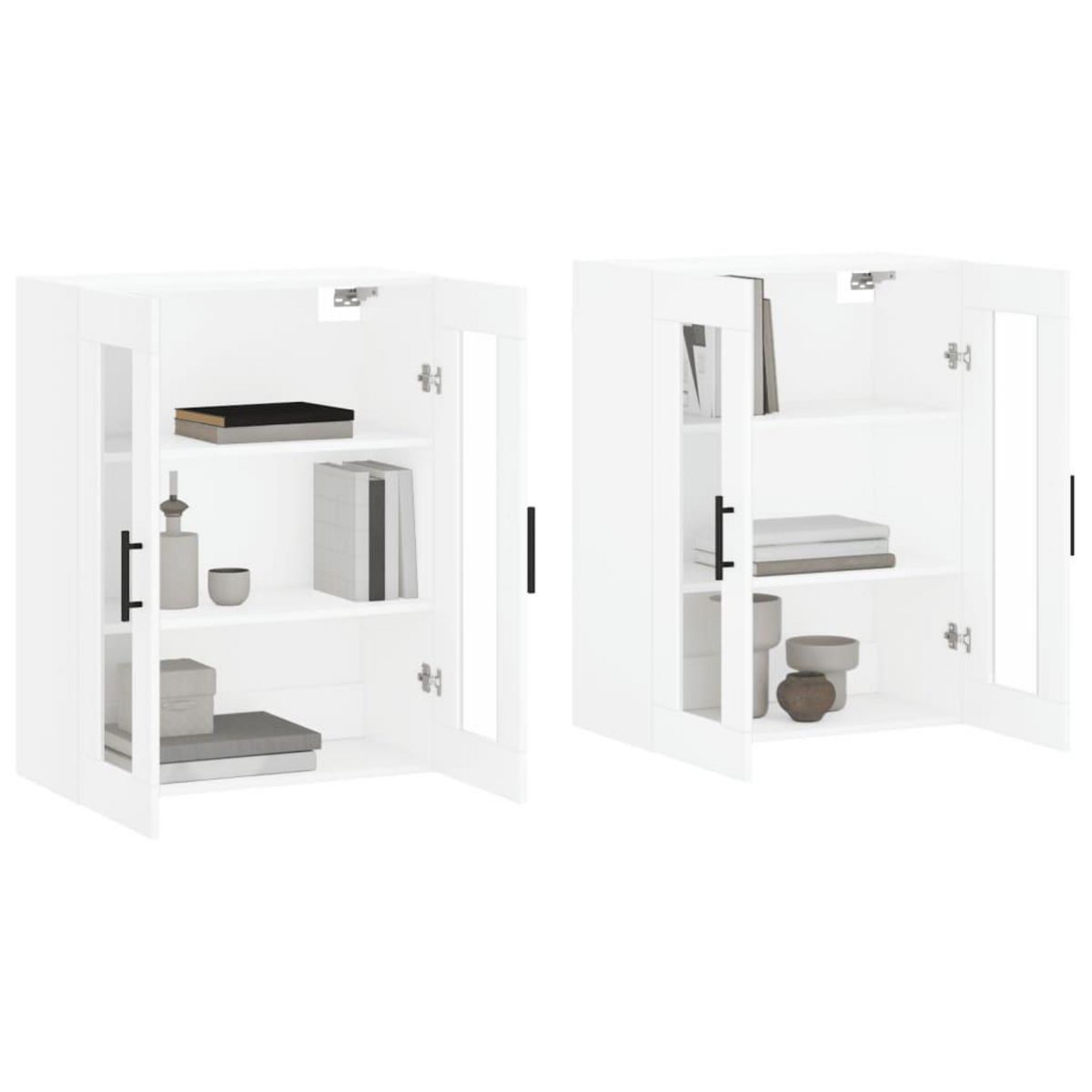 VIDAXL Armoires murales 2 pcs blanc bois d'ingenierie
