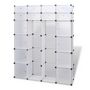 Voir la diapositive 2 : VIDAXL Cabinet modulable avec 18 compartiments blanc 37x146x180,5 cm