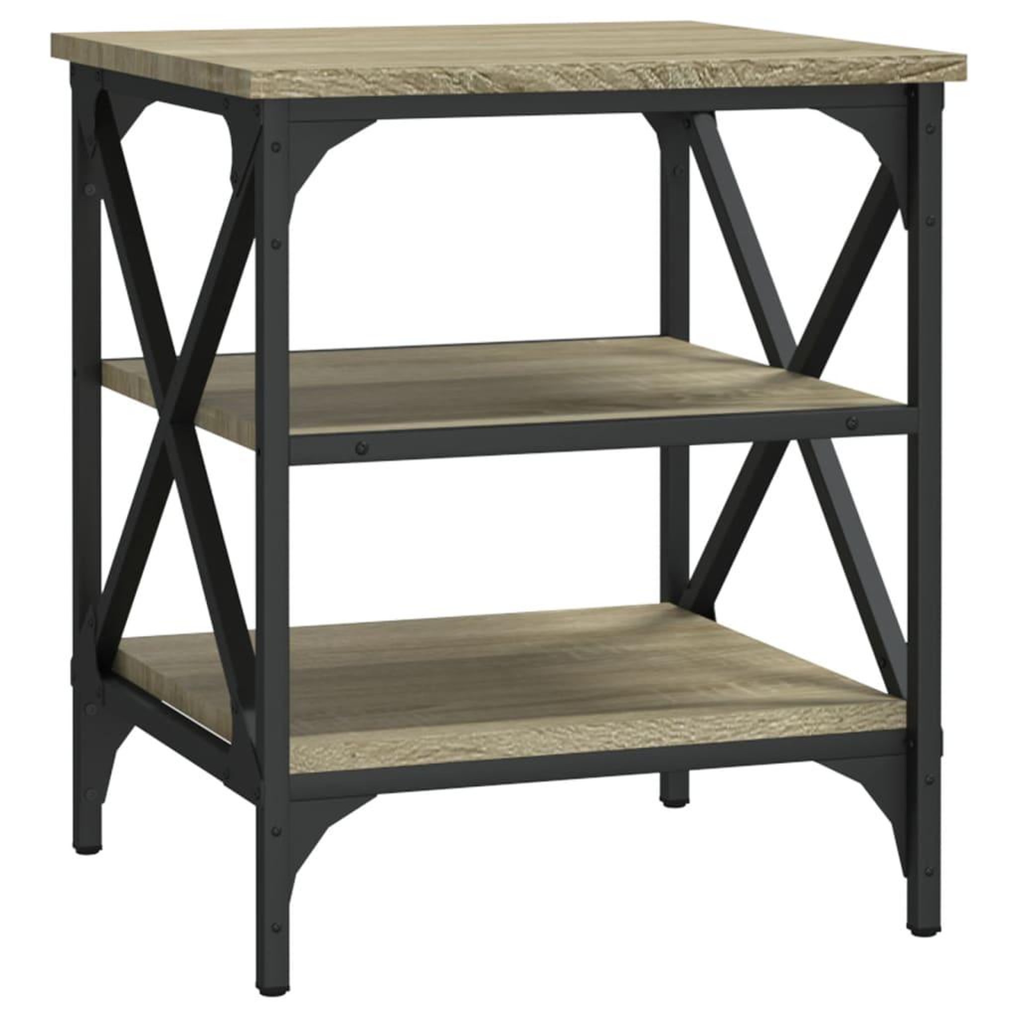 Voir la diapositive 5 : VIDAXL Tables d'appoint 2 pcs Chene sonoma 40x42x50 cm Bois ingenierie