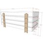 Voir la diapositive 6 : Paris Prix Lit Enfant en Bois  Modulo Arrow IV  90x200cm Blanc