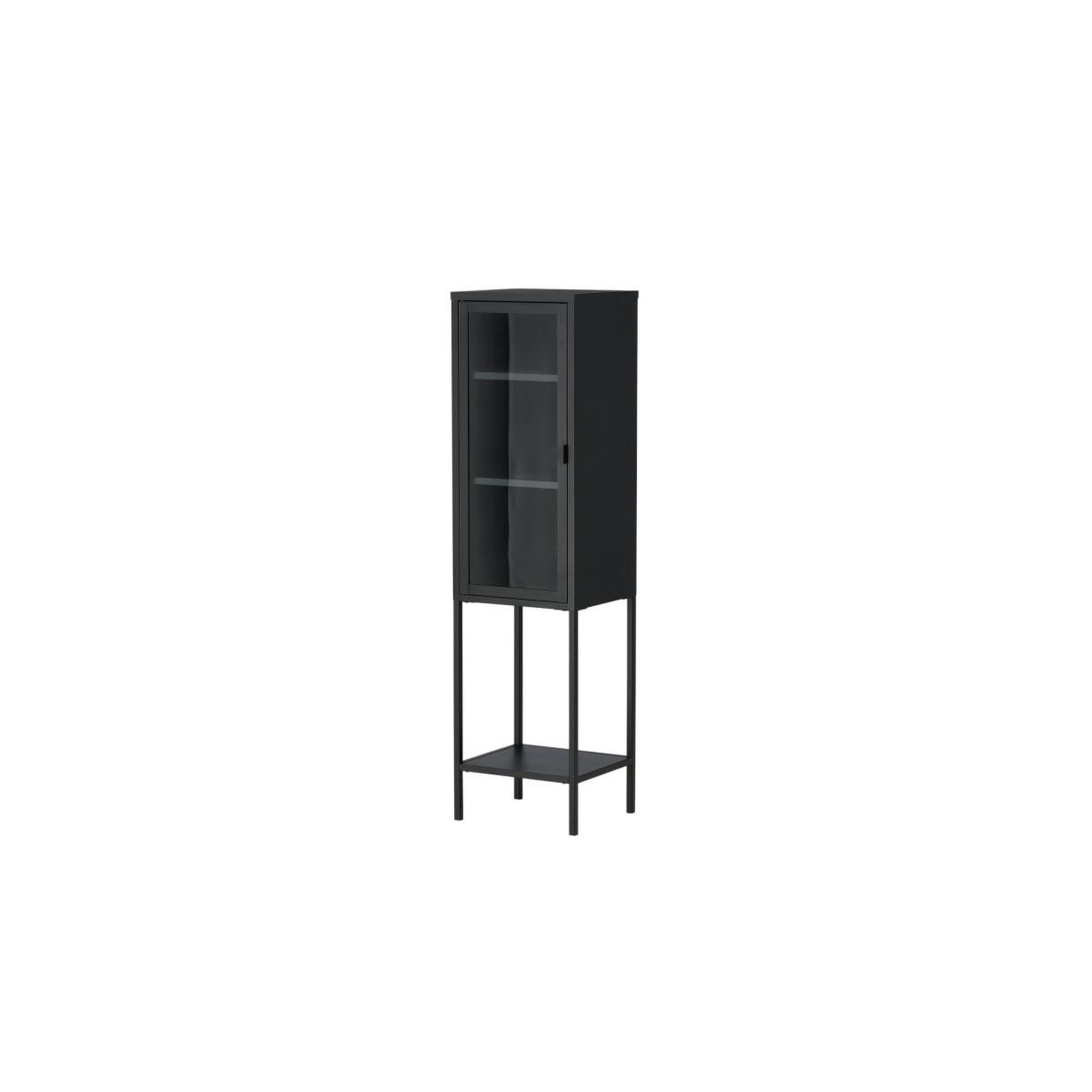 Voir la diapositive 2 : Paris Prix Vitrine avec porte en verre  misha  150cm noir